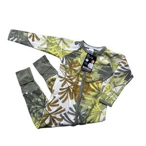 Bonds Kids Pajamas - Green and Yellow Leaf Design